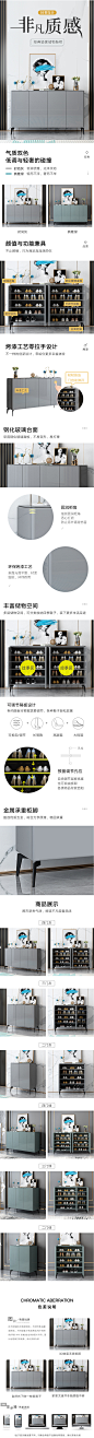 轻奢鞋柜玄关柜家用门口收纳储物柜现代简约大容量门厅柜客厅鞋橱-tmall.com天猫