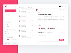 This was a concept for an email client for desktop and web. This would replace an existing email system that is to complex and in need of consolidation. Sticking to minimal colors for all elements except CTA's.