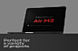 10款暗黑工业质感笔记本电脑book Air M2屏幕演示样机PSD模板素材-淘宝网