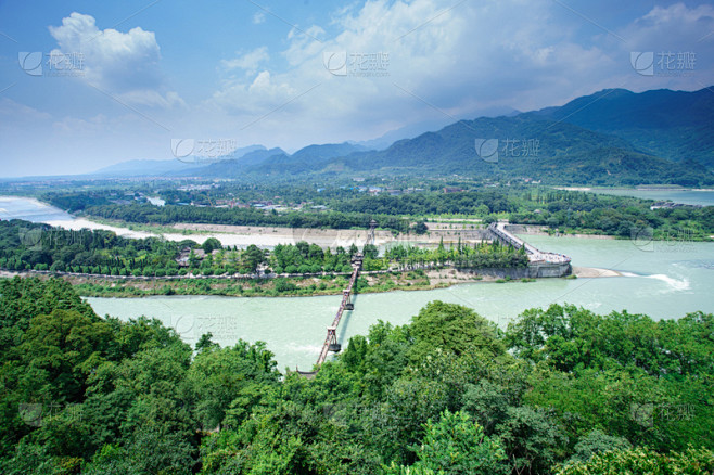都江堰 ,灌溉设备,四川省,远古的,中国,都江堰市,防洪堤,水坝,成都,人造的