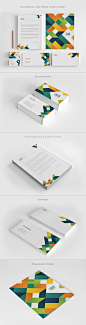 Colorful Pattern Stationery Design Templates