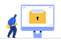 Hacker stealing data Illustration