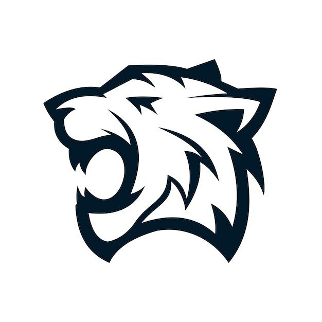 老虎头标志logo矢量图设计素材