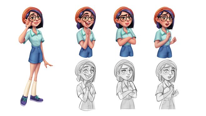 cartoon game 2D conc...