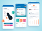 Project Management App icon splash screen team chart illustration onboarding ui design minimal clean platform tool management task project dashboard finance real estate ios mobile app android