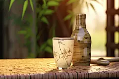 酒杯酒水酒瓶白酒清酒图片摄影图
