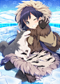 Tags: Anime, Kiyamachi, Dog, Snowflakes, Animal Print