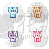 城堡,分离着色,塔,彩色图片,白色,计算机图标,线条,直的,童话故事,品牌名称