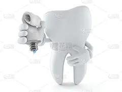 用牙膏牙齿字符