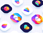 color icon design, lovely logo