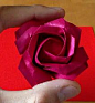 折纸玫瑰的折法教程之简单版佐藤玫瑰花的折纸视频教程