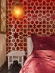 3d渲染卧室伊斯兰风格的室内设计