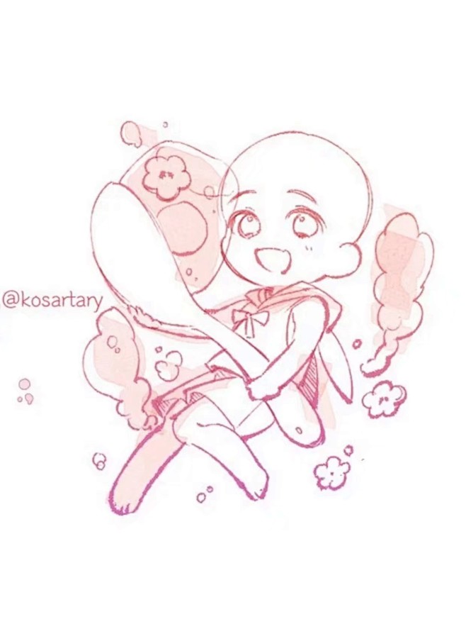 板绘Q版人物的参考，这就用来代oc！