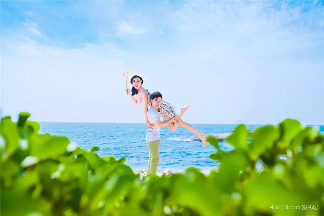 日系海滩婚纱照