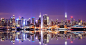 美丽的沿海城市夜景高清摄影图片 - 素材中国16素材网