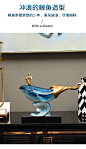 现代鲸鱼摆件轻奢高级艺术美式家居电视柜酒柜玄关办公室软装饰品-tmall.com天猫
