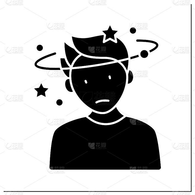 感觉头晕字形图标