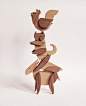 The Bremen Town Musicians : ESNAF is the new product-line of entirely handmade wooden magnetic toys designed and made by architecture studio Archabits. They are crafted with natural materials and are not varnished or painted. The Town Musicians of Bremen 