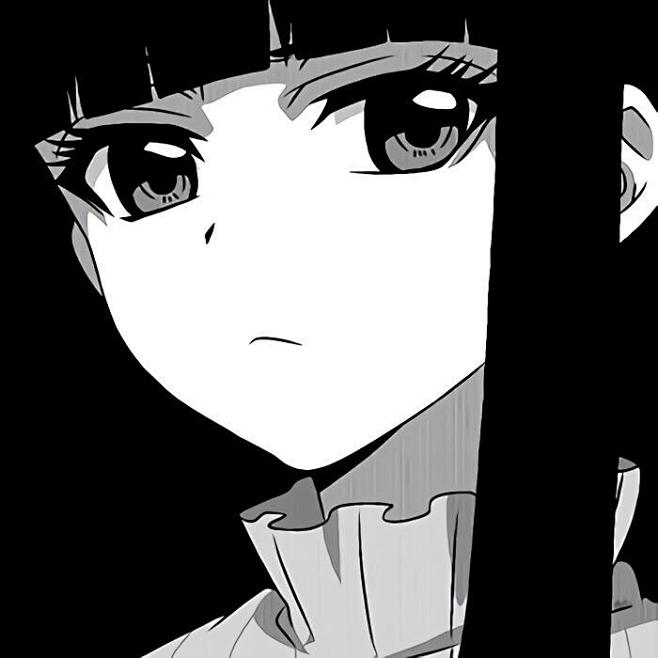 动漫黑白女头漫画