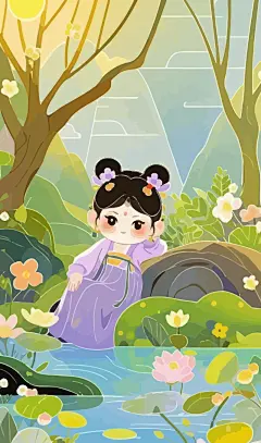 古典胖女孩矢量图形插画元素