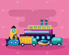 玩具,儿童,可爱的,汽车,交通,图像,壁纸,艺术,船,设计