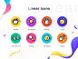 Linear Icon flowers intelligent voice music emoji theme fruit sunlight produce typography logo branding colour adventure web flat ui icon illustration landscape