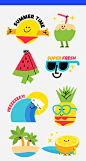 app beach Character Coconut Holiday Pineapple sticker summer Sun watermelon