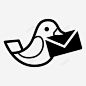 鸽子信携带飞翔图标 UI图标 设计图片 免费下载 页面网页 平面电商 创意素材