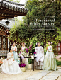 韩国婚纱杂志，一场传统新娘派对。 ​​​​