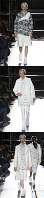 川久保玲提到，這個系列是關於“White Shock, the punk inside.” Comme des Garçons Homme Plus FALL 2018 MENSWEAR ​​​​