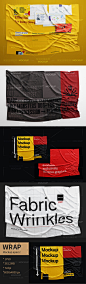 MOCKUP 0001 褶皱海报样机横版超现实主义设计提案素材2019新版-淘宝网