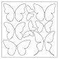 剪纸手工蝴蝶的形状模板。