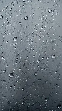 点击来源直接获取大图文件 |灰色背景上的水滴、雨和露珠，抽象图像，纹理、图案背景，壁纸，手机、电脑屏幕背景