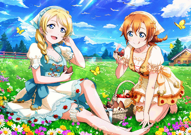 lovelive绚濑绘里高坂穗乃果newurcards魔法使篇觉醒前后双体去框无