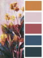 Tropical flowers perfect for the fall season  #colorschemes #colorpalettes
