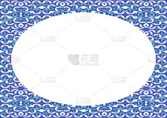 白色景观框架装饰彩色圆形边框