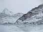 山水风景素描画图片