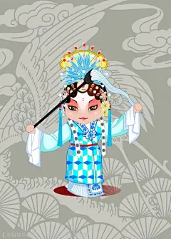 卡通京剧人物