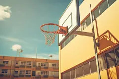 篮球架篮球场图片摄影图