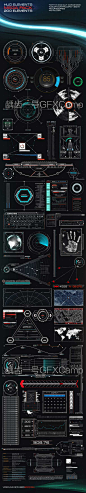 200个高科技HUD钢铁侠机器人操作面板元素包(含图片预览+字体)-淘宝网