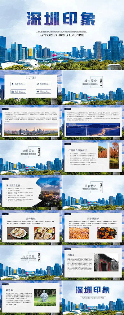 深圳印象PPT模板