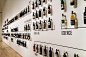 In the San Francisco museum of modern art, the wine wall displays the importance of graphical labels.