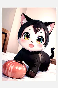 数字艺术 萌宠插图   猫猫手绘-众图网