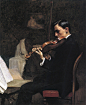 小提琴学生，巴黎 - 斯蒂芬西摩托马斯1891年