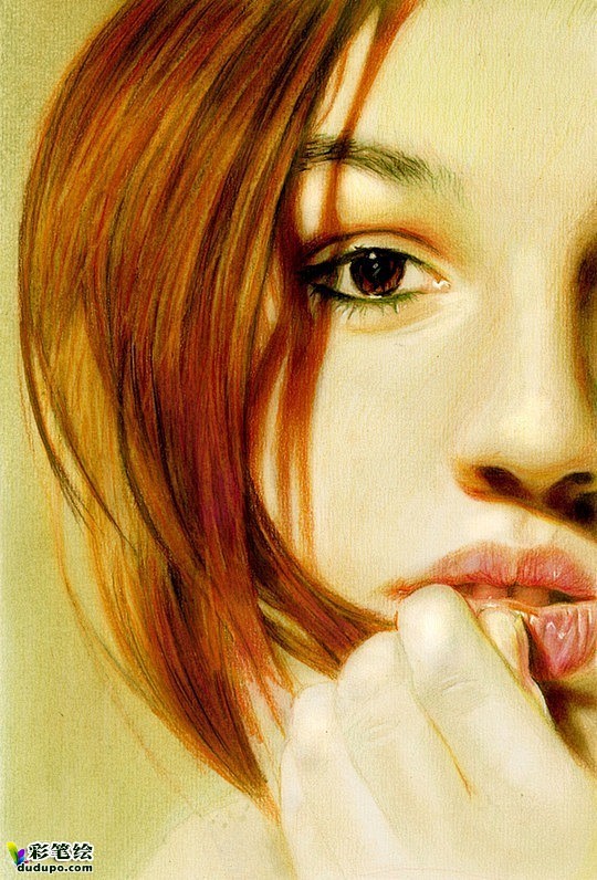 英国插画师brianscott彩铅人物肖像作品欣赏彩铅画dudupocom