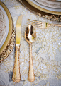 Beautiful Gold Flatware: 