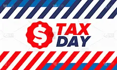 美国的国家纳税日。联邦报税截止日期。个人所得税申报表必须向联邦政府提交的日子。美国爱国的海报。矢量图