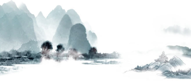 水墨山水画古典中国风图片素材PNG模板 PNG透明元素-花瓣网