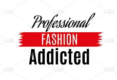 专业时尚人士热衷于t恤广告语和服装t恤图形矢量印刷。矢量插图上的白色背景。每股收益10