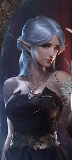 巫师希里 手绘 插画 手机壁纸